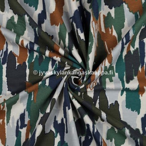 Harjattu Joustocollege Abstract Paint Green