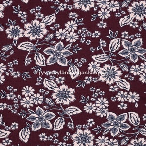 Harjattu Joustocollege Florals Burgundy