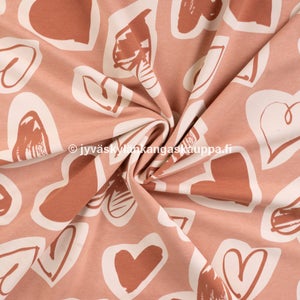 Joustocollege Piirretyt Syd&auml;met Puuteriroosa