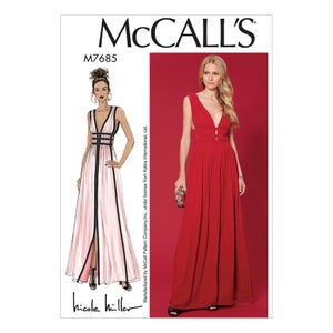McCALL&acute;s kaava M7685 Misses Deep V Dress