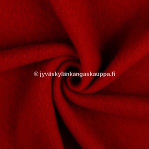 Villakangas: Paksu villafleece 0033 Punainen