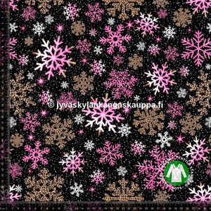 Digiprintti trikoo Princess Snowflakes