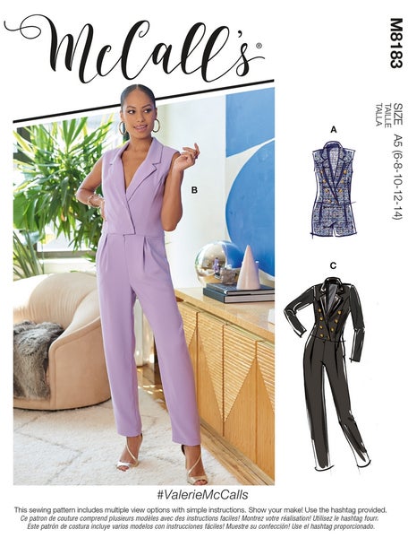 McCALL&acute;s kaava M8183 Jumpsuits (HYLLYSS&Auml;)