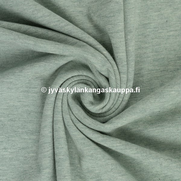 Harjattu joustocollege TALVITRIKOO 1263 Meleerattu Vedenvihre&auml; 2-laatu (70cm valmispala) tahroja