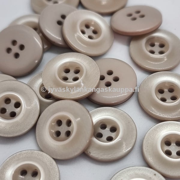 Muovinappi 4-reik&auml;inen 18mm helmi&auml;isen hiekka
