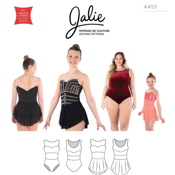 Jalie kaava 4455 OLIVIA Sleeveless skating dress and leotard