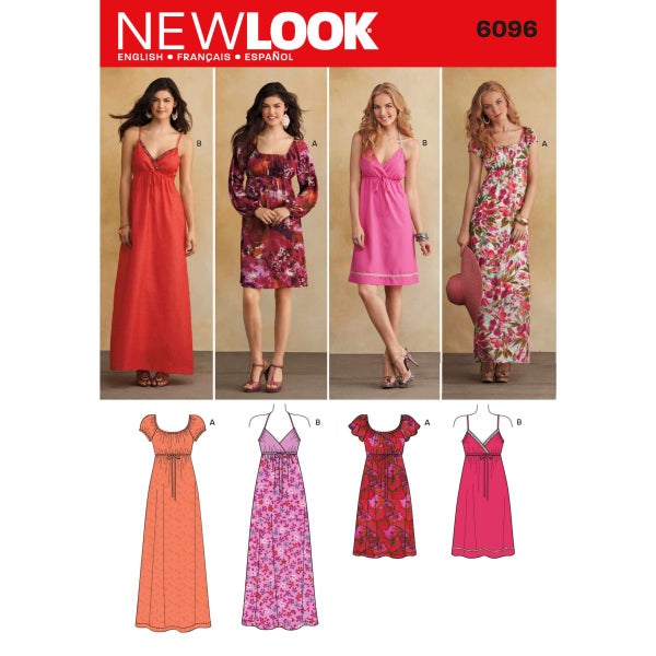 New Look kaava 6096 Misses Dresses (HYLLYSS&Auml;)