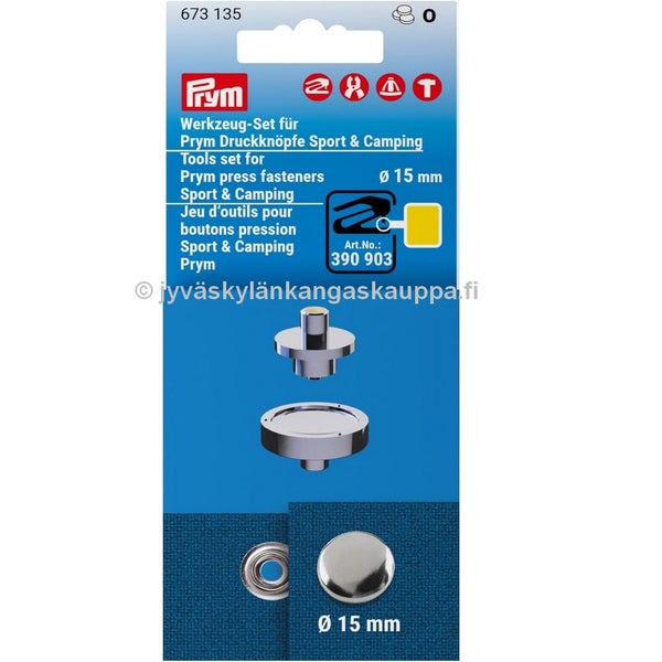 Prym Kiinnitysty&ouml;kalu 15mm Sport & Camping -neppareille 673135