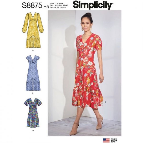 Simplicity kaava S8875 Dresses (HYLLYSS&Auml;)
