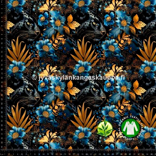 Digiprintti BAMBUTRIKOO Black Panther and Golden Leaves