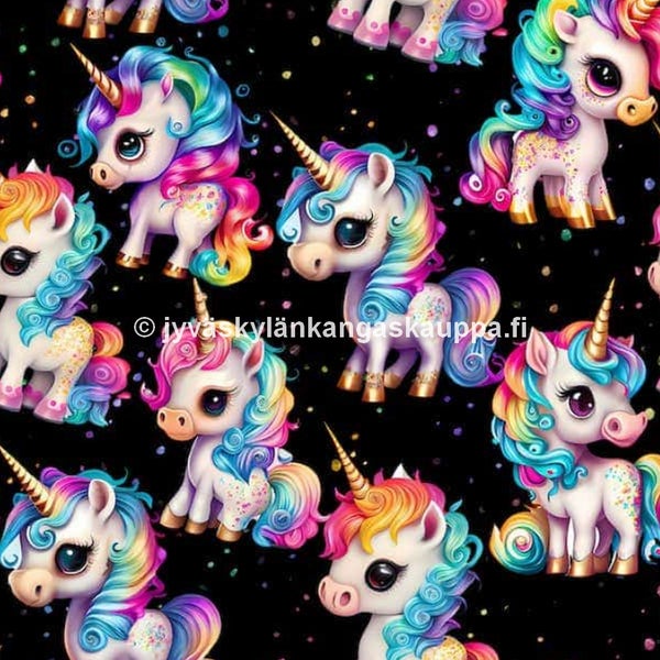 Digiprintti trikoo V&auml;rikk&auml;&auml;t Yksisarviset