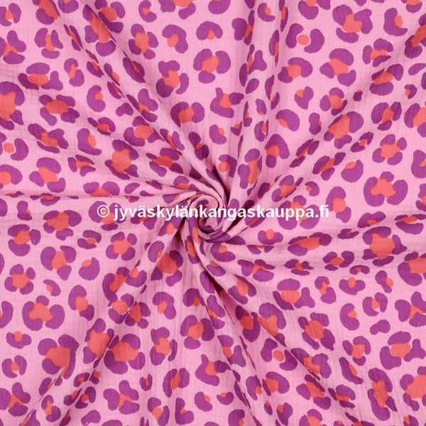 Double Gauze tuplaharsokangas Pinkki Pantteri