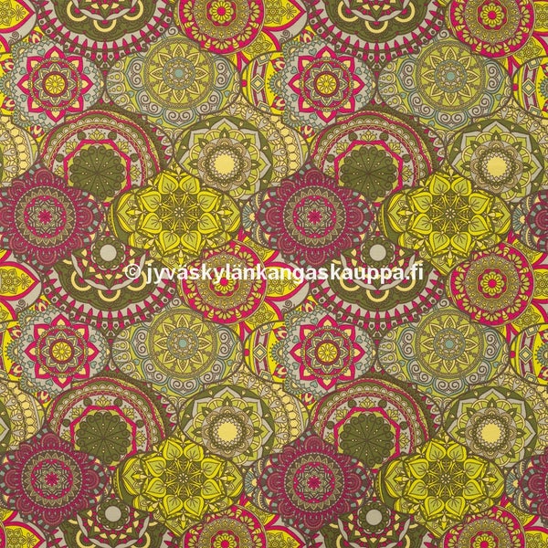 Harjattu Joustocollege Mandala Vihre&auml; (n. 1,3m valmispala)