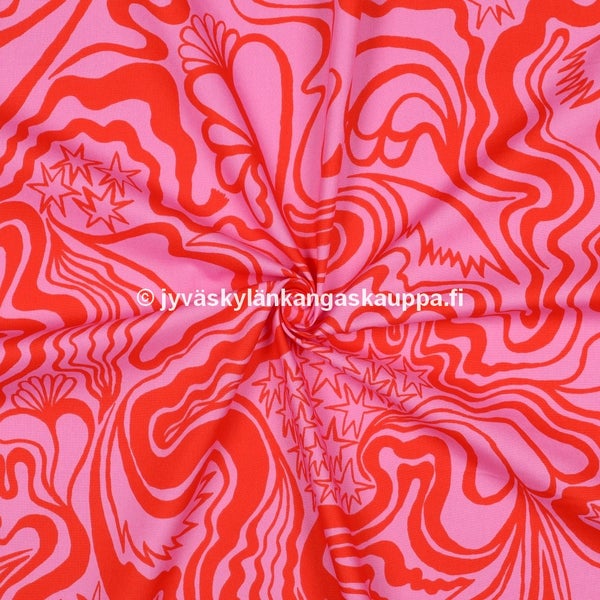 Hieno puuvilla-popliini Berliini Pinkki