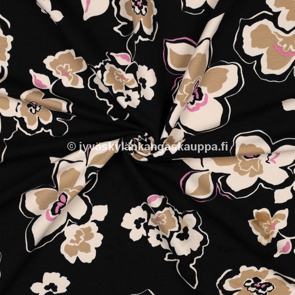 Joustocollege Flowers Black (1,2m valmispala)