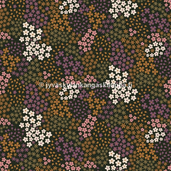 Joustocollege Small Flowers Dark Green