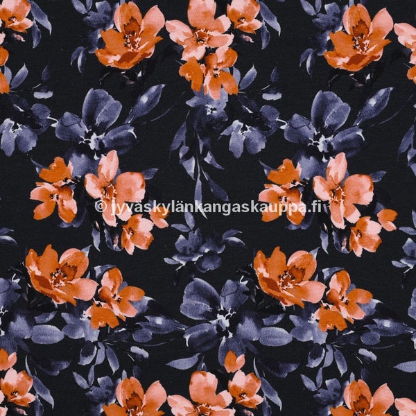 Joustocollege Watercolour Flowers Navy
