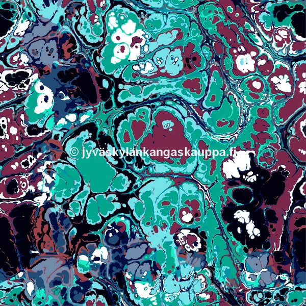 Harjattu Joustocollege Oil Print Green