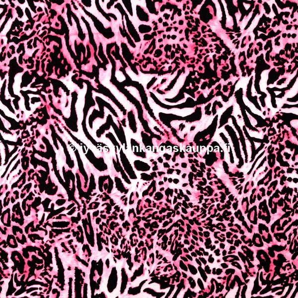 Harjattu Joustocollege Animal Skin Pinkki
