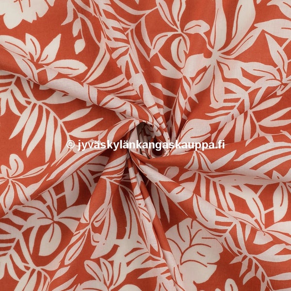 Ohut Puuvillavoilee Kukat Lissabon Kupari (60cm valmispala)