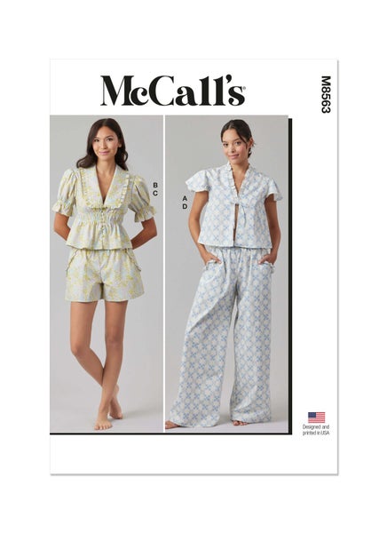McCALL&acute;s kaava M8563 Misses Lounge Tops, Shorts and Trousers