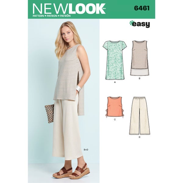 New Look kaava 6461 Misses Dress, Tunic, Top and Cropped Pants (HYLLYSS&Auml;)
