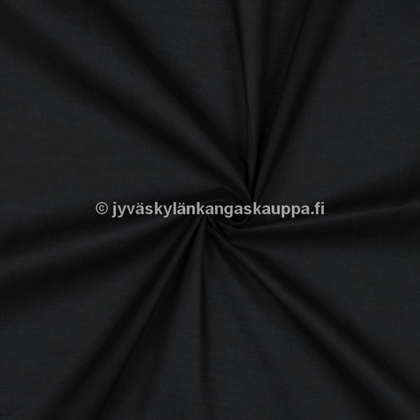 Ohut puuvillavoilee Musta (30cm valmispala, vino reuna)