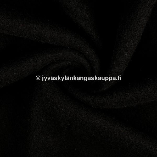 Villakangas: Paksu villafleece 8100 Musta