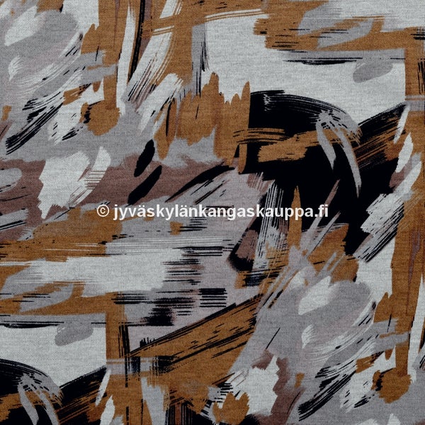 Punto Di Roma Joustava jersey Paint Stripes Caramel