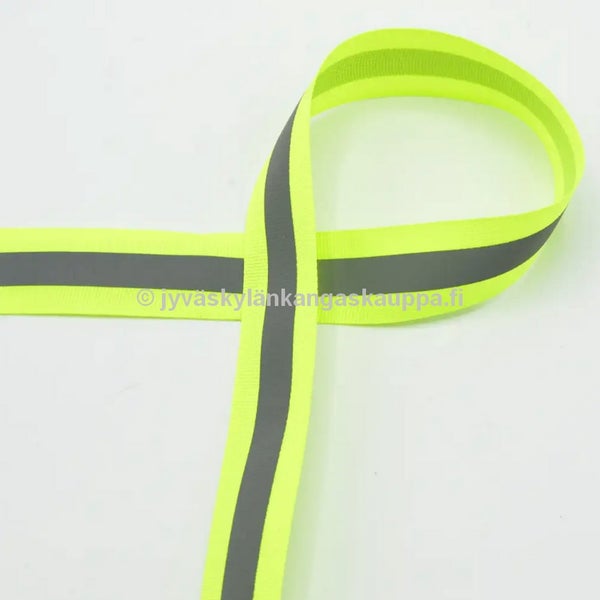 Ripsinauha Heijastinnauhalla 25mm KELTAINEN