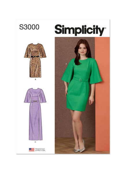 Simplicity kaava S3000 Misses and Womens Dress In Three Lengths (HYLLYSS&Auml;)