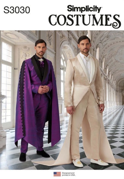 Simplicity kaava S3030 Mens Costume Suits