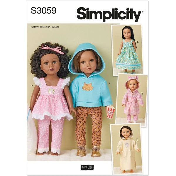 Simplicity kaava S3059 Doll Clothes