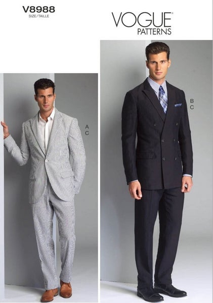 Vogue kaava V8988 Mens Jacket and Pants