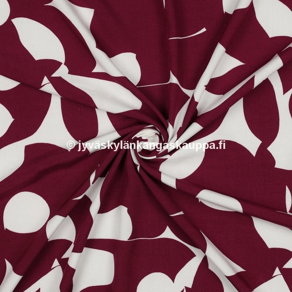 Viskoosikangas Amsterdam Burgundy (2,3m valmispala) Pakanloppu