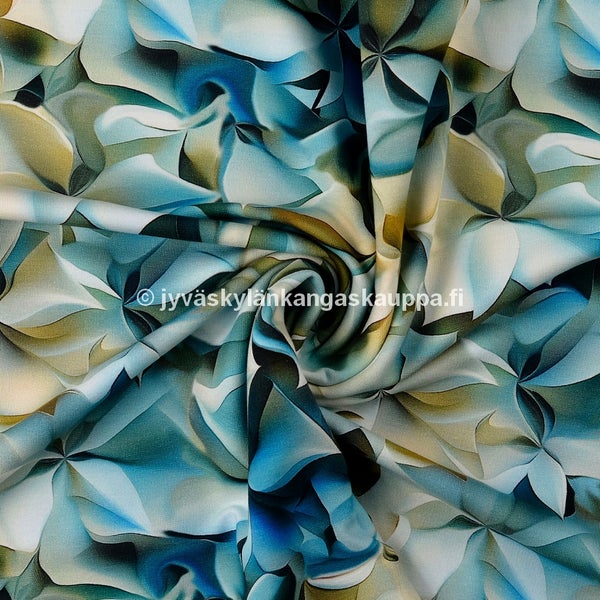 Harjattu Joustocollege Wavy Flowers