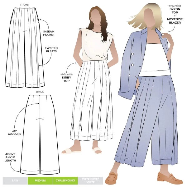 STYLE ARC kaava ATLAS WOVEN PANT koot 18 - 30 (MLPW095L)