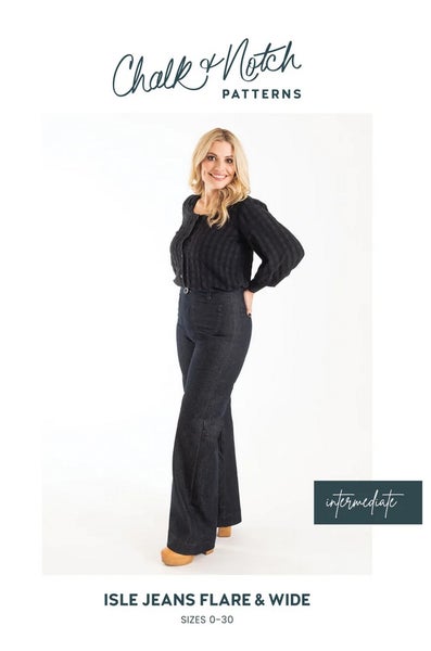 Chalk and Notch kaava Isle Jeans Flare and Wide koot 0 - 30