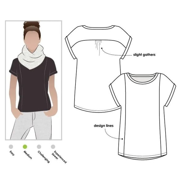 STYLE ARC kaava COURTNEY TOP koot 04 - 16 (MLBW050S)