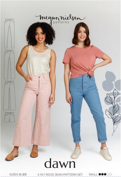 Megan Nielsen Pattern kaava DAWN Jeans sizes 0-20