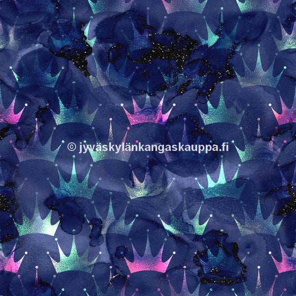 Digiprintti trikoo Princess Crowns