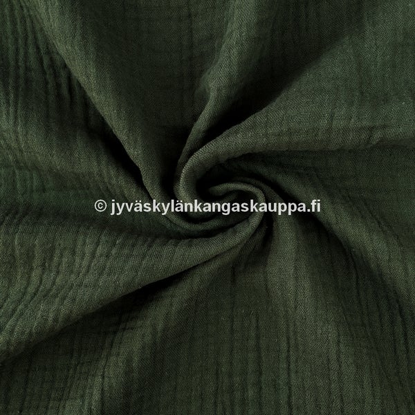 Double Gauze tuplaharsokangas Khakinvihre&auml;