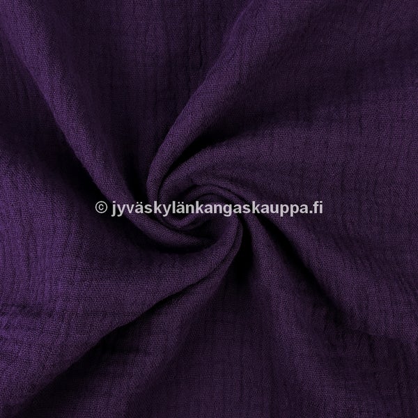 Double Gauze tuplaharsokangas Tumma Luumu