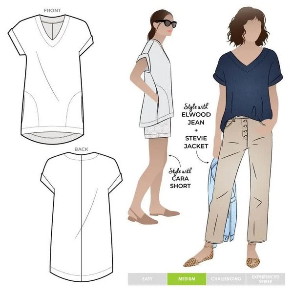 STYLE ARC kaava ELANI TUNIC koot 18 - 30 (MLTW025L)