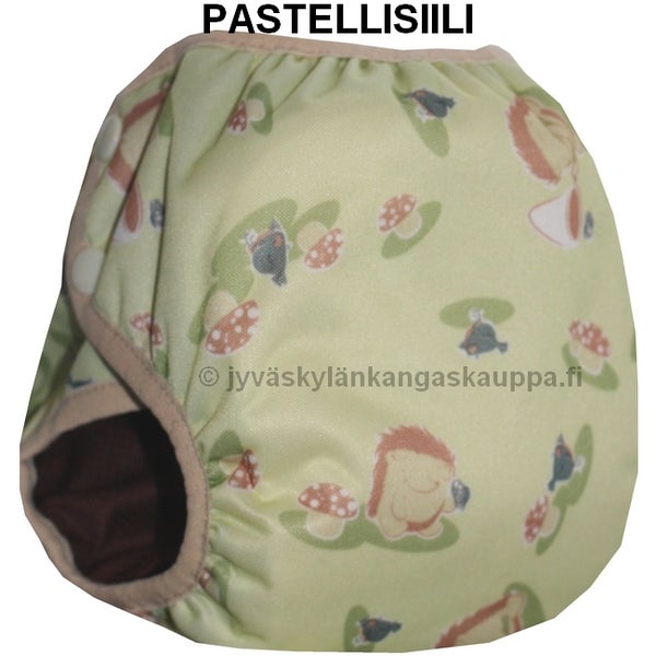 PUL kangas pastellisiilit (ompelijan varastoer&auml;) (60cm valmispala)