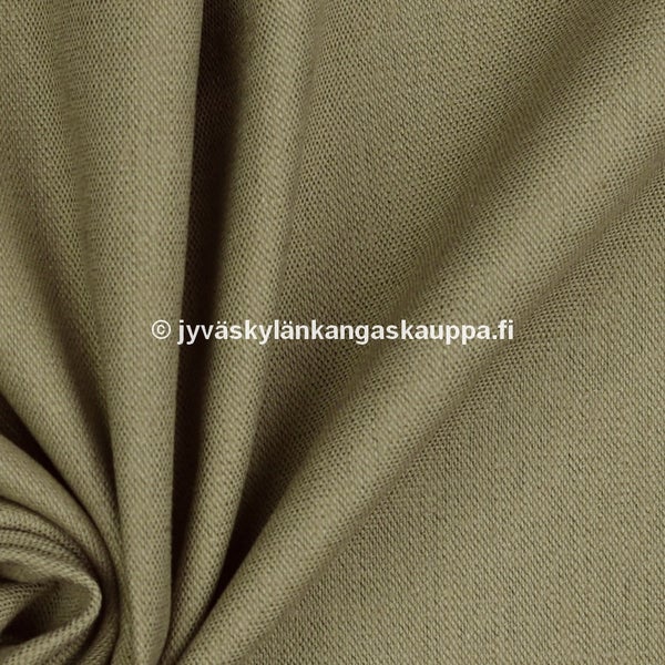 JOUSTAVA viskoosi-pellava 220g vaalea khakinvihre&auml; (50cm valmispala, 2-laatu, v&auml;rivirhe)