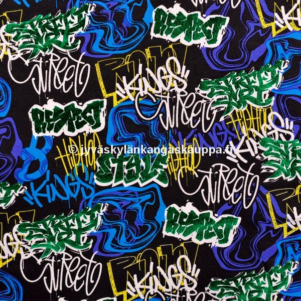 Joustocollege Graffiti Musta