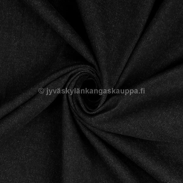 Kivipesty joustava farkkukangas MUSTA (40cm valmispala)