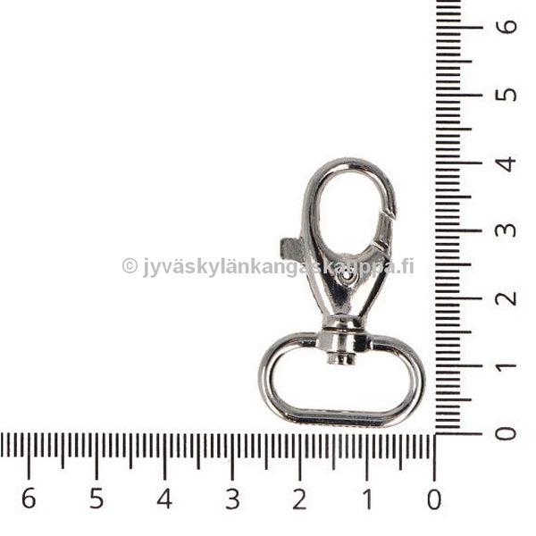 Karabiinihaka + leikari 20mm lankalenkill&auml;, pituus 42mm