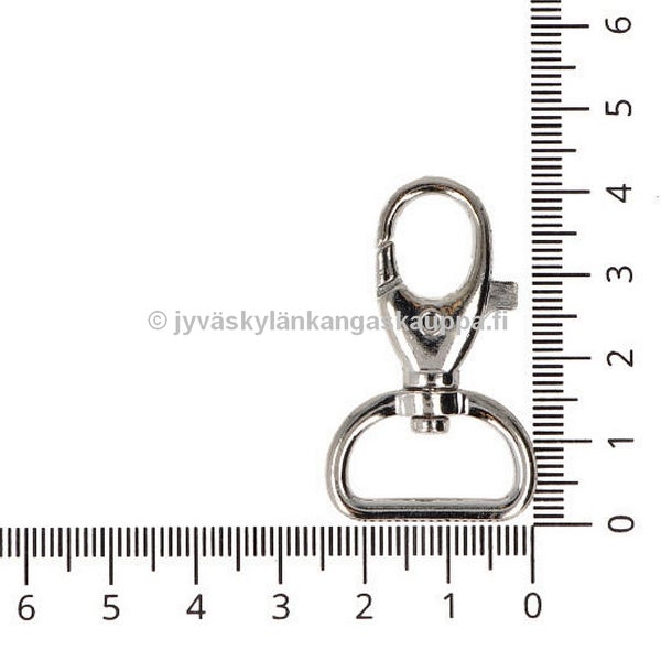 Karabiinihaka + leikari 20mm D-lenkill&auml;, pituus 41mm